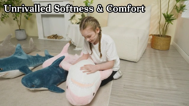Amazon.com: MorisMos Pink Shark Plush Toy, 40in Stuffed Animal